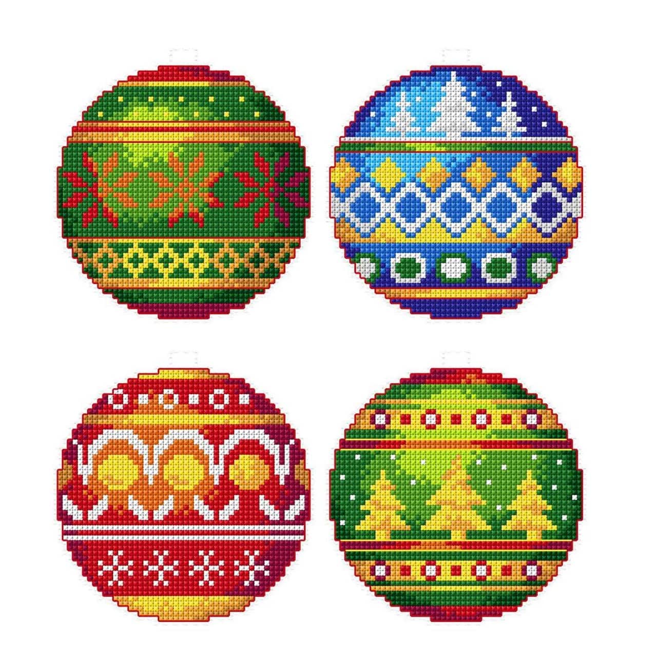 Crafting Spark Christmas Ornaments Counted Cross Stitch Kit